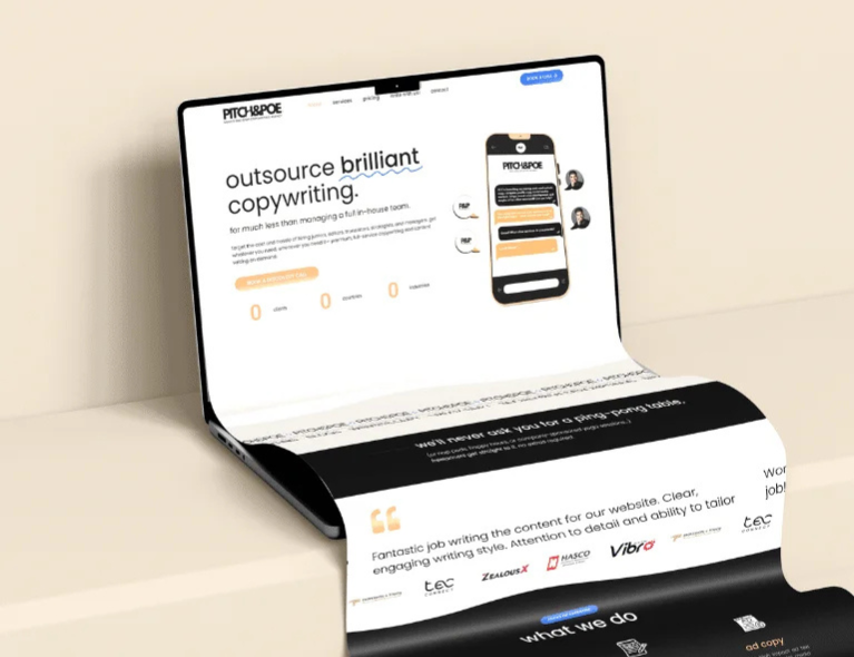 Pitch&Poe, a bold creative copywriting agency from Lebanon, partnered with Nexagon Digital to build their digital presence from the ground up.